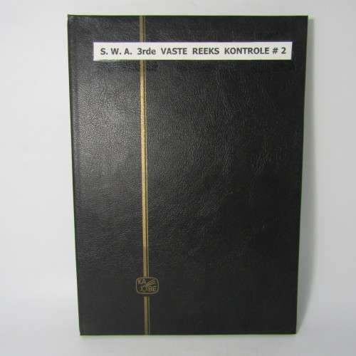 Stamp album with South West Africa S1 control blocks including 3rd decimal series