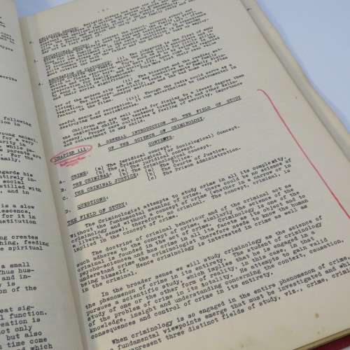 1963 Lectures for South African Police promotion examinations