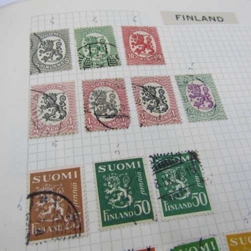 Album with early stamps from Finland, Norway, Sweden, Holland, German, Australia, Belgium, France