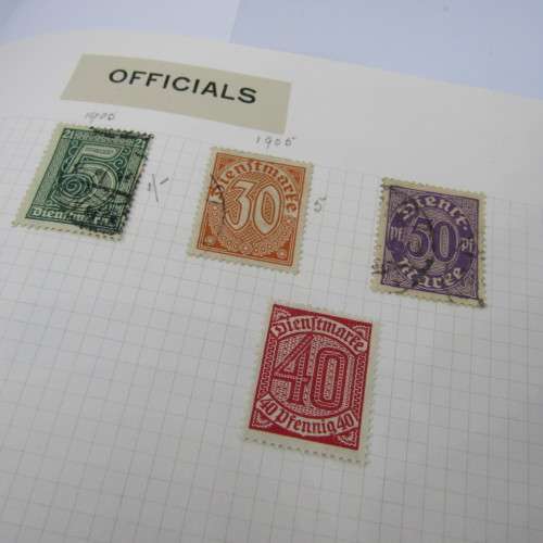 Album with early stamps from Finland, Norway, Sweden, Holland, German, Australia, Belgium, France