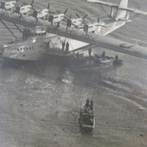 Original WW2 photo of Dornier flying boat in Southampton water