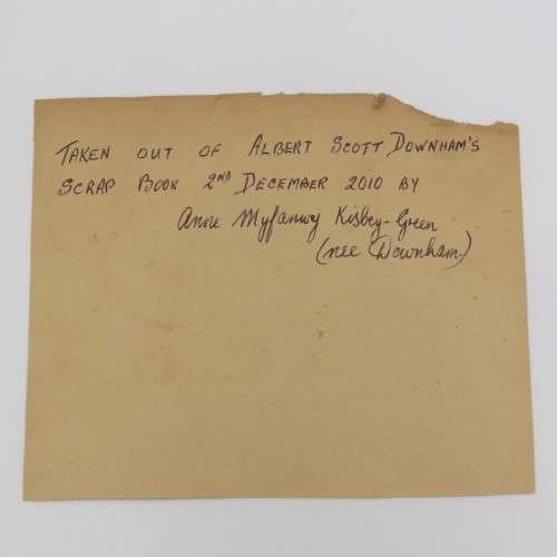 Boer War Residential Pass issued 19 July 1900 to T Downham to move unhindered to Eastleigh