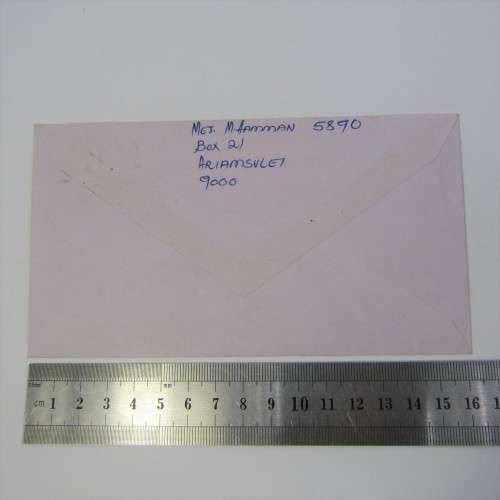 Postal cover from Ariamsvlei SWA to Kimberley South Africa 14 June 1988 with SACC 489 stamp