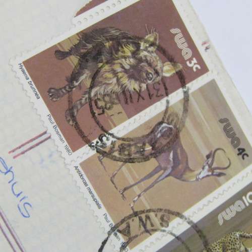 Registered cover from Gobabis SWA to Kimberley South Africa with four SWA stamps