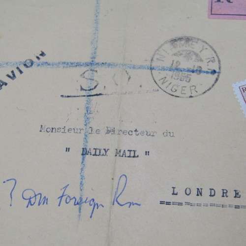 Airmail Niger 1955 to London Registered