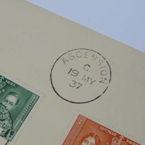 Postal cover with Ascension island 19-05-1937 1d 2d and 3d posted to England