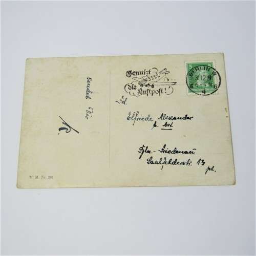 Berlin, Germany internal postcard with a German stamp and a Berlin 31 Dec 1927 cancellation