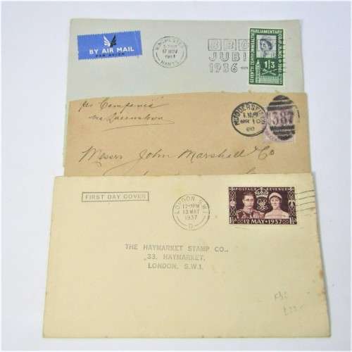 Lot of three Used postal envelopes from England
