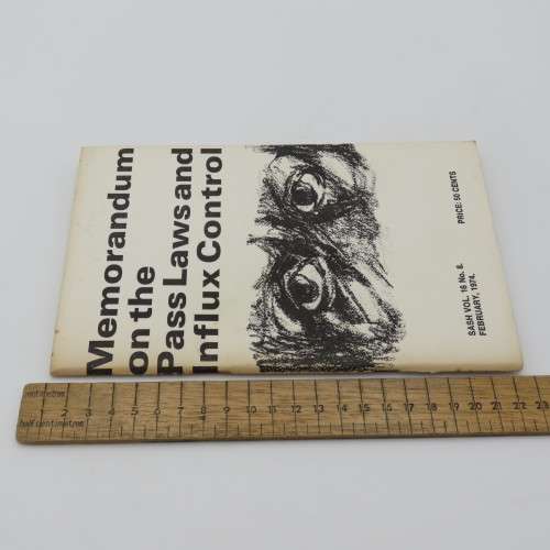Memorandum on the Pass Laws and Influx control - 1974 February