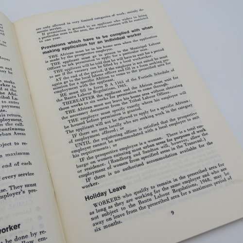 Memorandum on the Pass Laws and Influx control - 1974 February