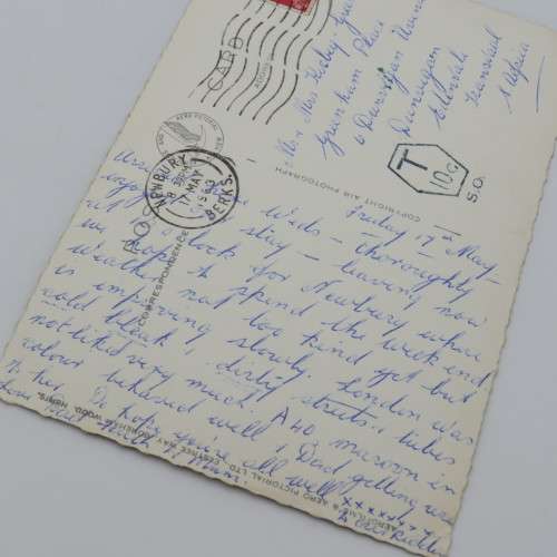 Postcard sent from Newbury, Berks UK to Edenvale, South Africa on 17 May 1963