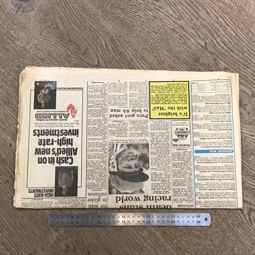 First launch of Space Shuttle Colombia April 13-1981, Rand Daily Mail