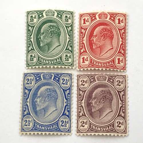 1905-1909 Transvaal EDW set of 4 (SACC 279 - 282) unmounted mint stamps