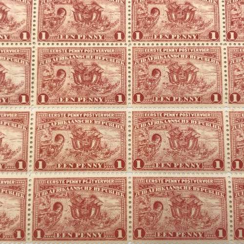 ZAR SACC 222 unmounted mint block of 24 stamps