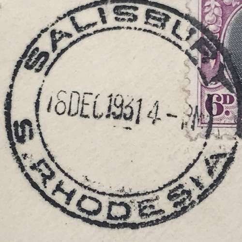 Southern Rhodesia 1931 Experimental Flight from Salisbury, South Africa redirected to Norhslope