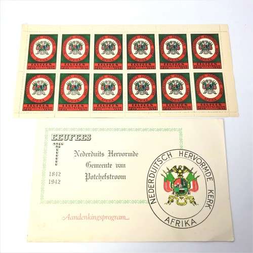 Nederduitsch Hermonde Kerk Afrika 1942 Potchefstroom Eufees program plus vol blad Eufeesfees seels