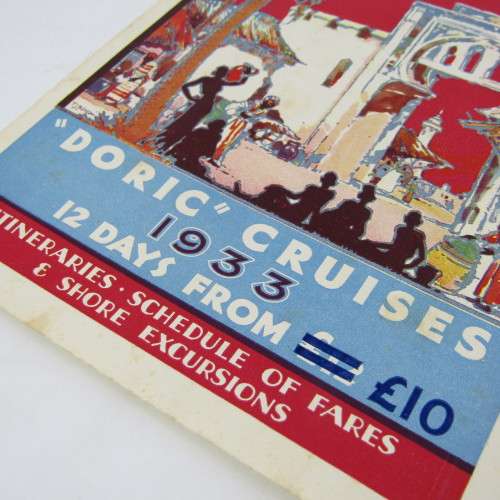 1933 pampflet White Star Line Cruise (loose outer pages)