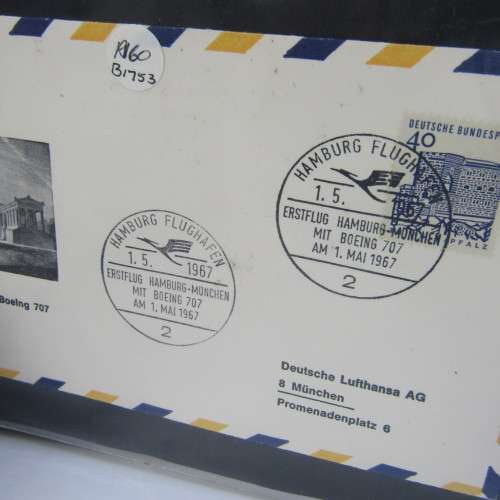 Lot of 104 Lufthansa flown covers form the 1960`s - lot of First Day Covers