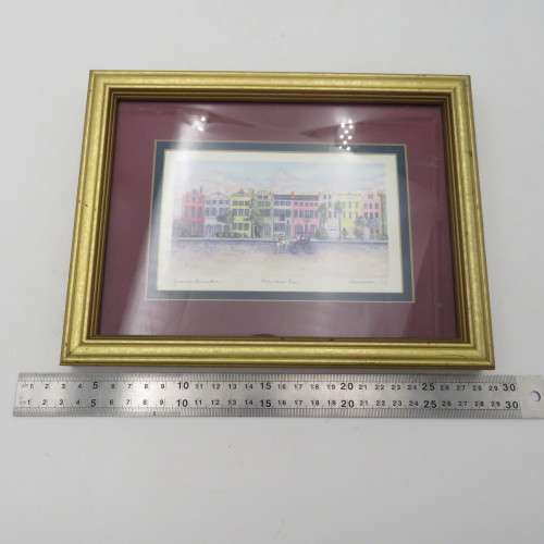 Jeanie Drucker Rainbow Row Charleston S.C. - Small print in frame