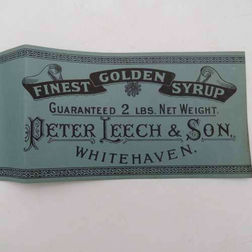 Antique Peter Leech and Son golden syrup label