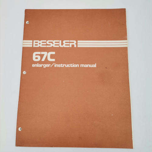Beseler 67 C enlarger booklet