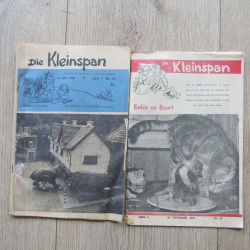 Lot of 11 books - Die Kleinspan 1958 to 1960 - 8 with covers repaired - rarely seen