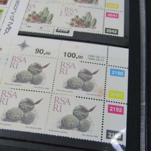 Stamp album with control blocks and mint stamps - more than 1500 mint stamps
