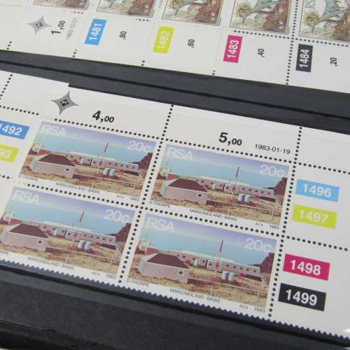 Stamp album with control blocks and mint stamps - more than 1500 mint stamps