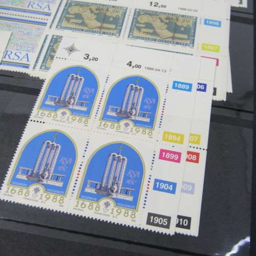Stamp album with control blocks and mint stamps - more than 1500 mint stamps
