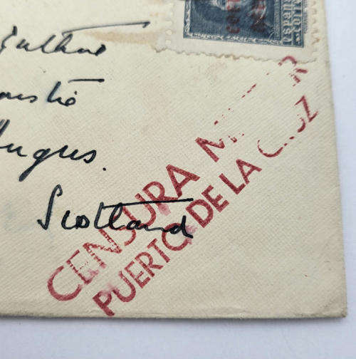 Airmail Spanish civil war cover
