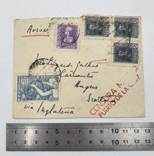 Airmail Spanish civil war cover