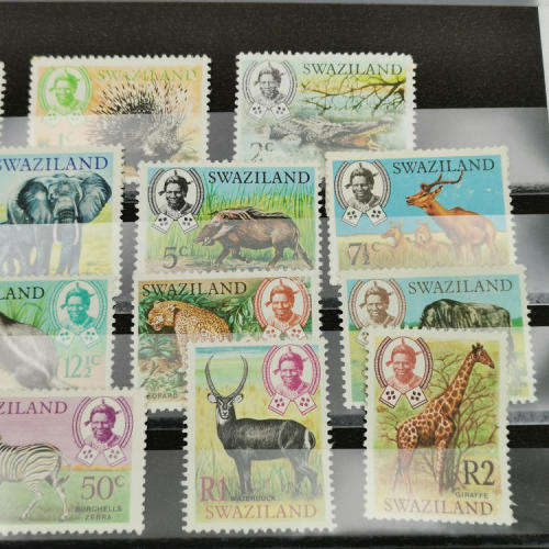 Swaziland 1969 set of 15 Animal stamps - mint definitive issue