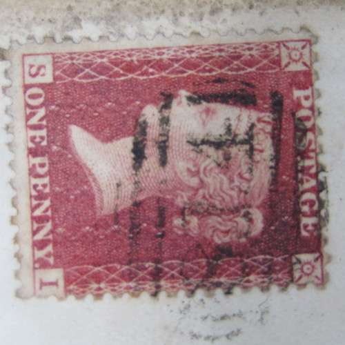 Great Britain cover with pair of penny red stamps - adressed to Ralph Barnes of Exeter backstamped