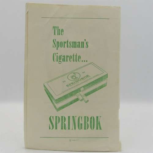 SA Universities Cricket tournament programme 1952 with list of teams and players
