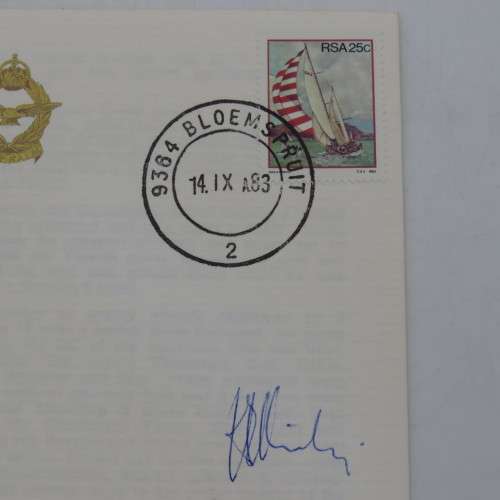 Invasion of K O S cover no 549 of 10000 flown in an Impala of 7 squadron - Signed