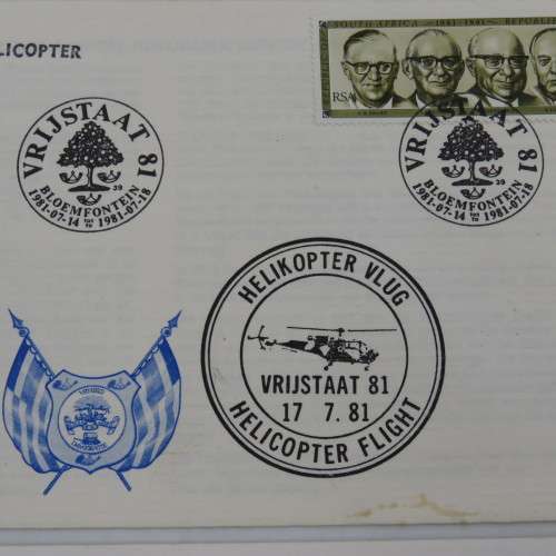 Helicopter Flown cover - Alouette plus Signed WASP Helicopter anniversary cover