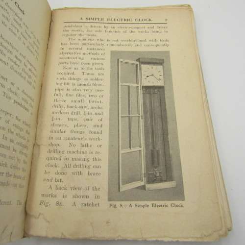 Electric clocks - Principles Construction and working with over 200 Illustrations - cover damaged