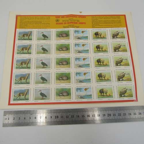 Rare & Endangered Species - 2 sheets of 30 stamps each unused rarely seen in sheets