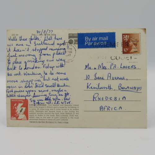 Lot of 16 British postcards - all vintage and each one with a different QE 2 stamp