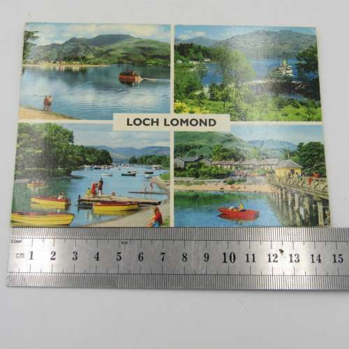 Lot of 16 British postcards - all vintage and each one with a different QE 2 stamp