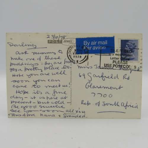 Lot of 16 British postcards - all vintage and each one with a different QE 2 stamp