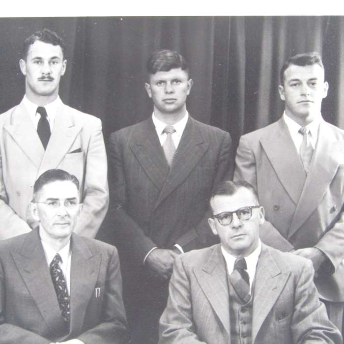 Photo of Agricultural Maters degree students of University of Stellenbosh 1953-1954 with names