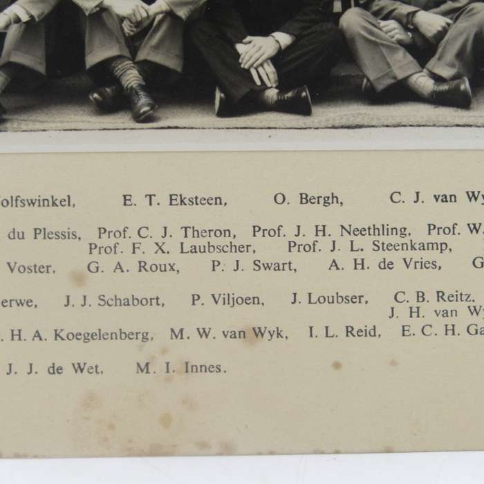 1952 Photo of Agriculture Students and Lecturers of Stellenbosch University with names