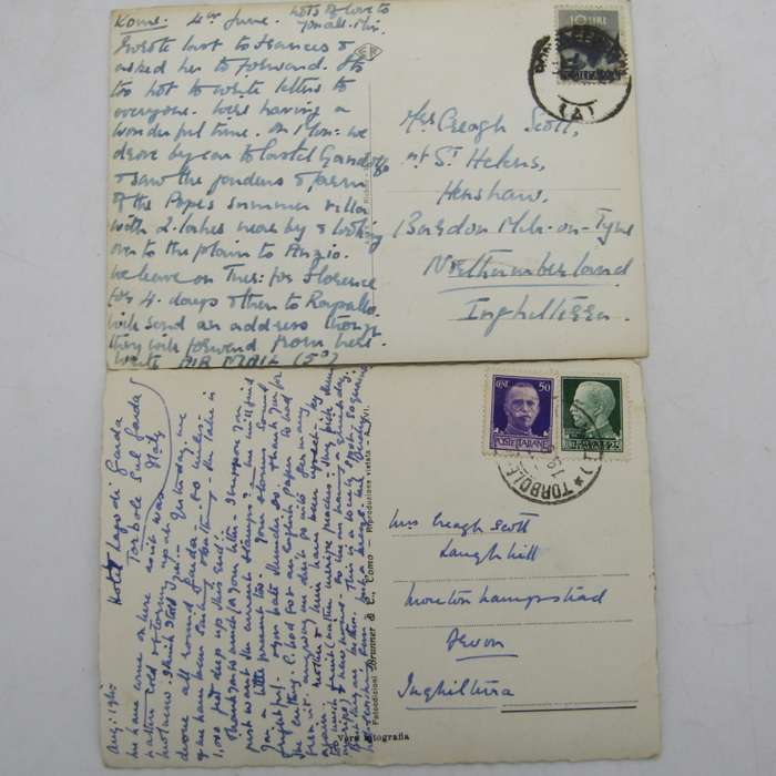 Lot of 33 Italy postcards - all vintage and all with Italian stamps