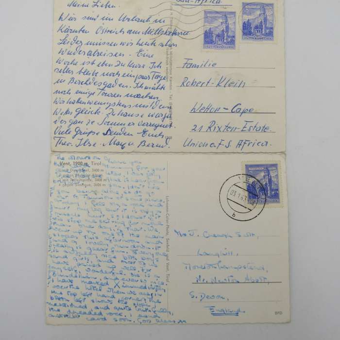 Lot of 34 vintage Austria postcards - all used with stamps