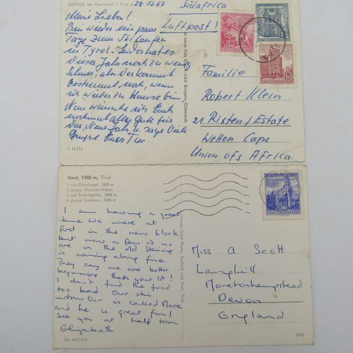 Lot of 34 vintage Austria postcards - all used with stamps