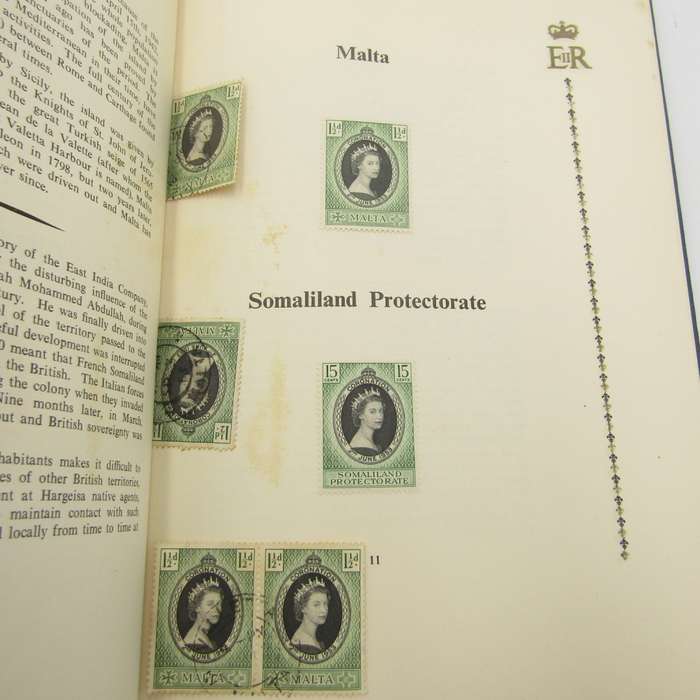 Coronation of QE 11 stamp booklet with issued stamps plus some extras