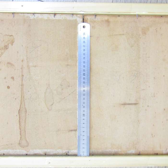 Pair of Antique wooden hanpainted cabinet inserts