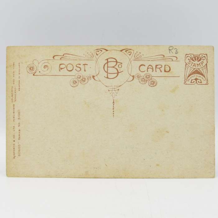 Vintage memorial postcard colorized `Songs` Series 5106/1