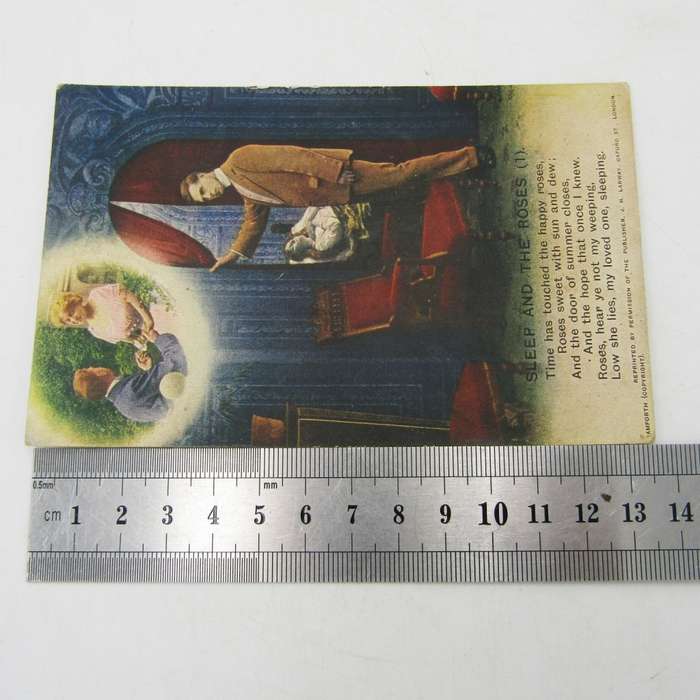 Vintage memorial postcard colorized `Songs` Series 5106/1